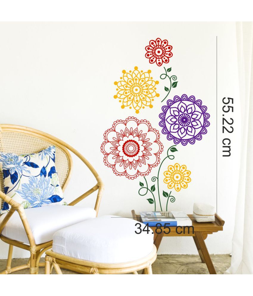 Asian Paints Wall Ons 'Floral Pattern'(30.48 cm x 60.96 cm) Vinyl