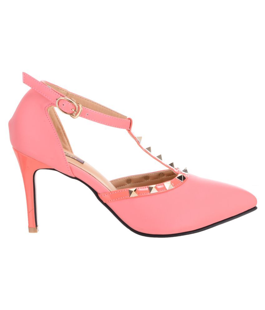 bright pink stiletto heels