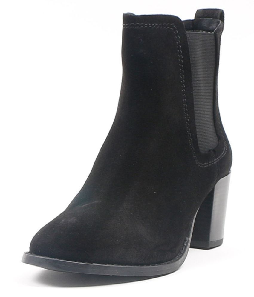 Carlton London Black Ankle Length Chelsea Boots Price in India- Buy ...