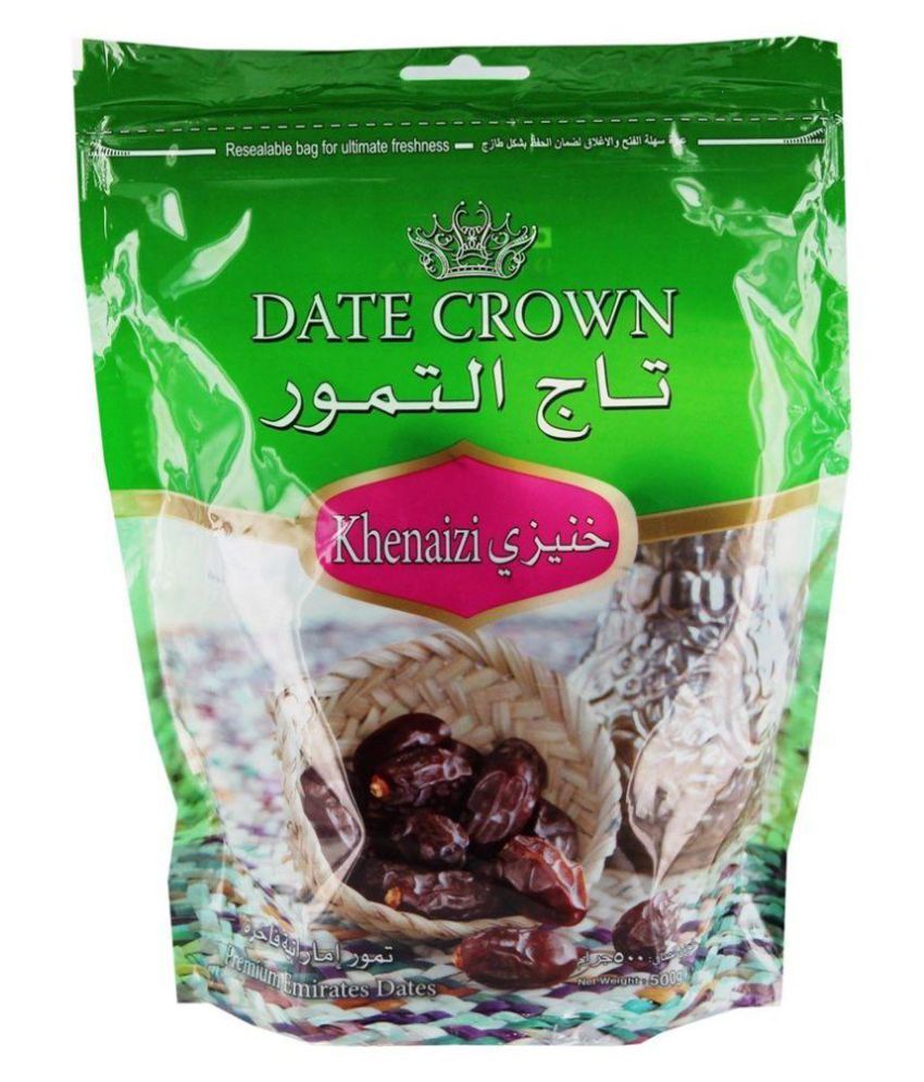 RADHEY SWEETS Regular Dates (Khajoor) Date Crown Khenaizi 500 gm: Buy ...