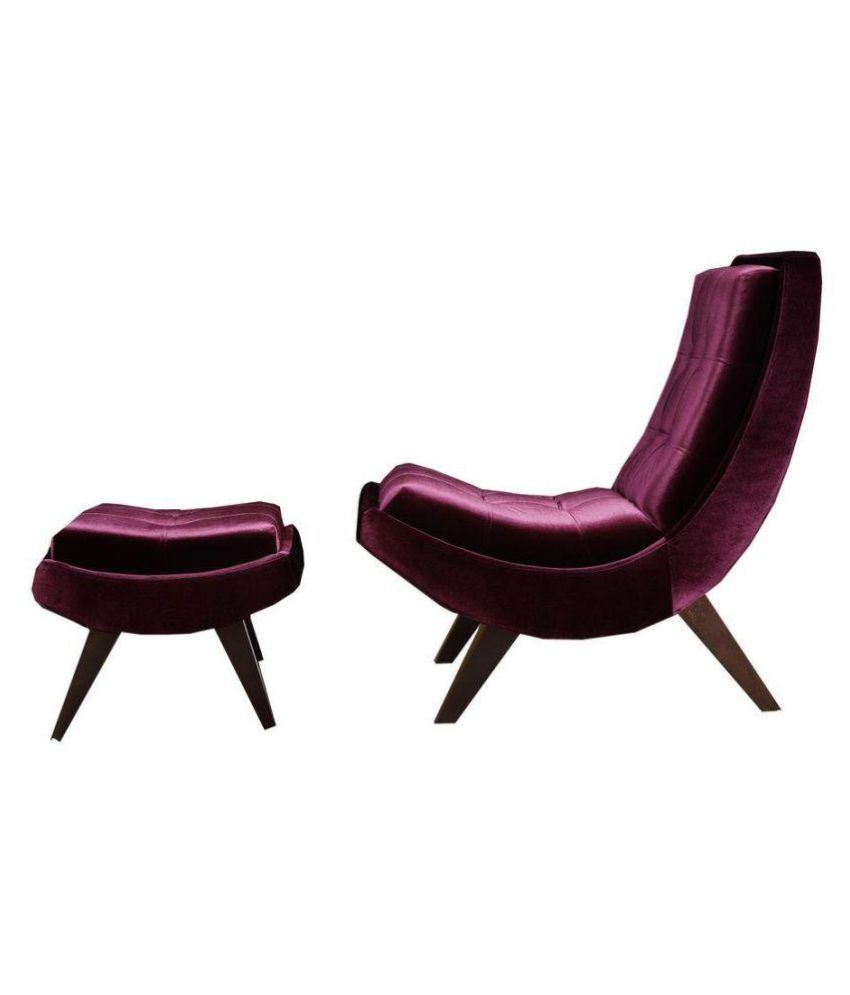 Purple Velvet Chair with Ottoman - Buy Purple Velvet Chair with Ottoman Online at Best Prices in 