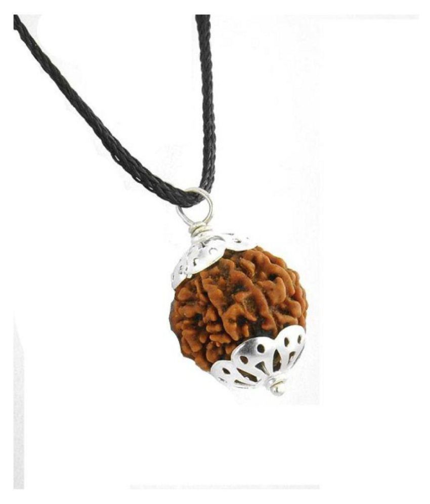     			Shivoham 5  Mukhi Rudraksha with Silver Cap (Lab Certified) 5 Face Rudraksha