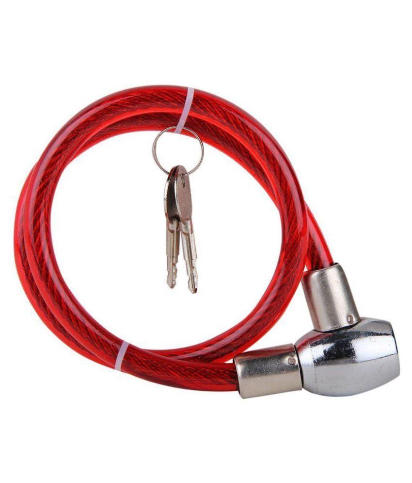 Buy HELMET CABLE LOCK STEEL FOUR SQUARE with 2 KEYS Online at Low Price