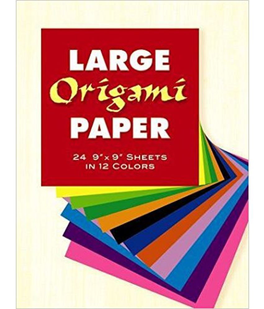     			Large Origami Paper: 24 9 x 9 Sheets in 12 Colors