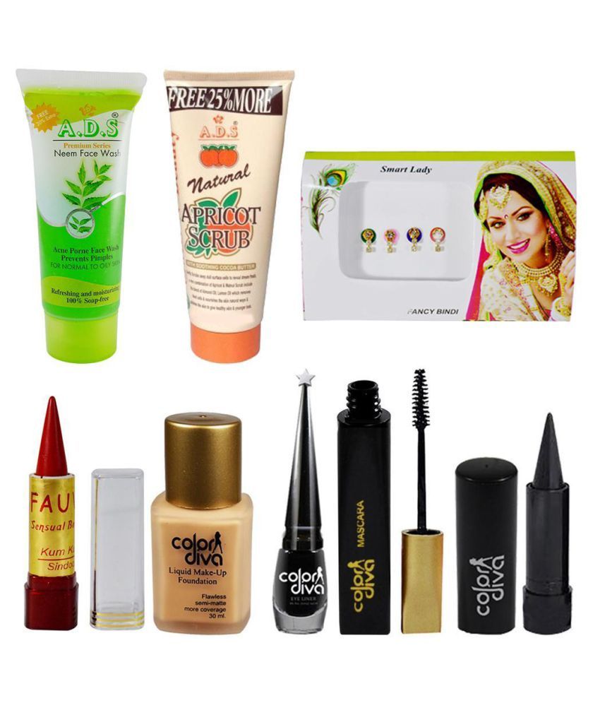 Adbeni Makeup Combo Sets With Skin Diva Skin Care & Facial Kit 500 gm