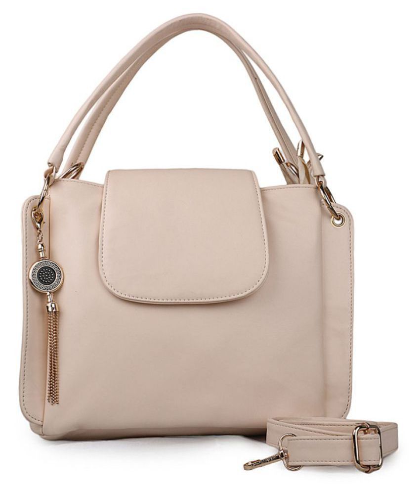 small cream shoulder bag