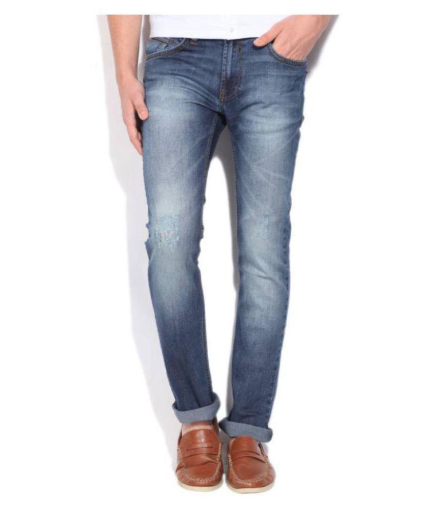 Van Heusen Blue Slim Jeans - Buy Van Heusen Blue Slim Jeans Online at ...