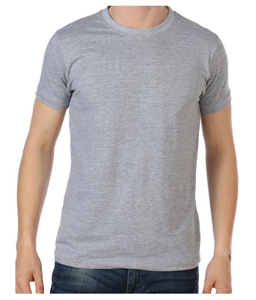 RADIANT COTTEX 100% Cotton Grey Plain T shirt - Buy RADIANT COTTEX 100% ...