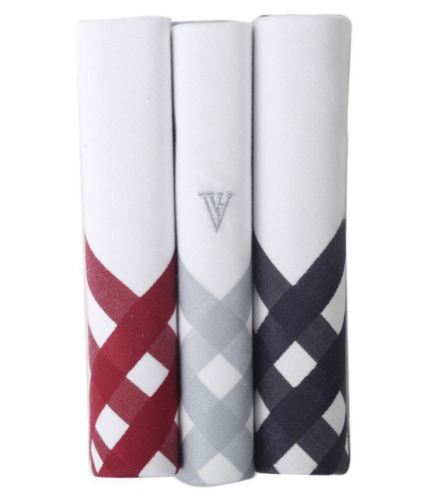 Van Heusen Cotton Handkerchiefs Pack of 3 Contain Brand logo on it Buy