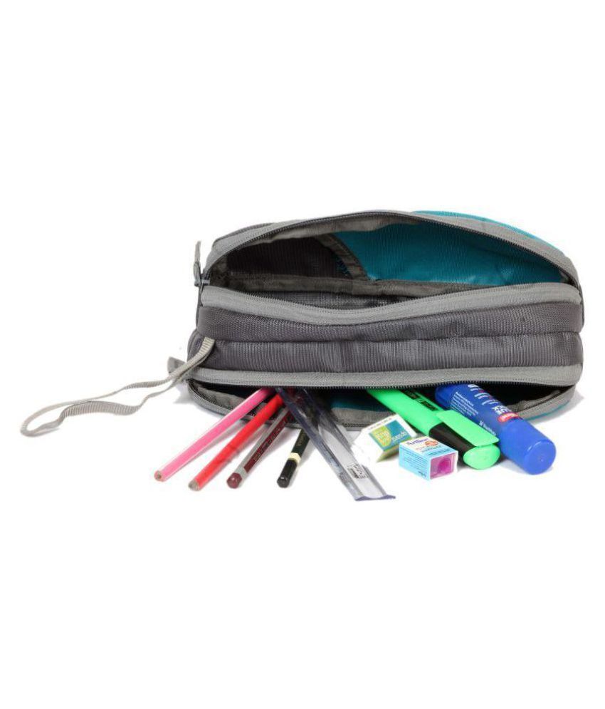 Wildmount multi utility Dual Compartment Pouch ( TURQUOISE BLUE & GREY 