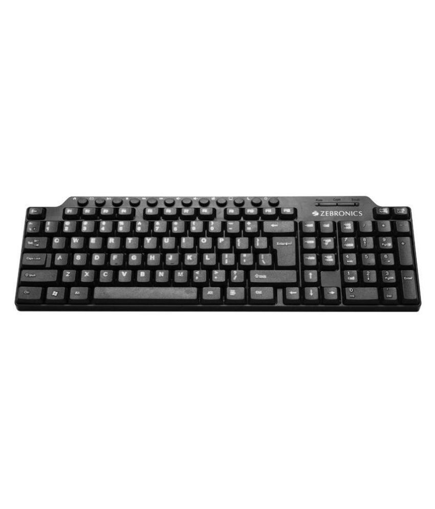     			Zebronics KM-2100 Black USB Wired Desktop Keyboard
