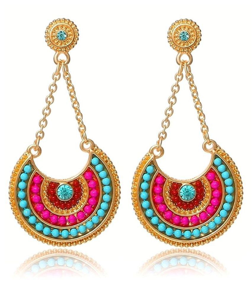     			YouBella Fashion Jewellery Summer Special Bohemian Stylish Fancy Party Wear Earrings for Girls and Women (Multi-Color)