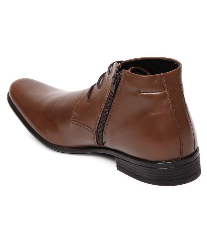 franco leone tan derby shoes