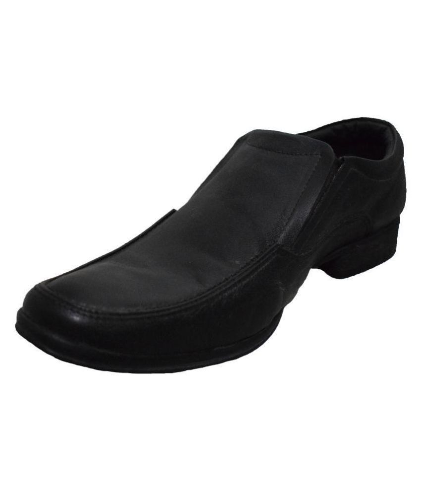 red and chief black leather shoes