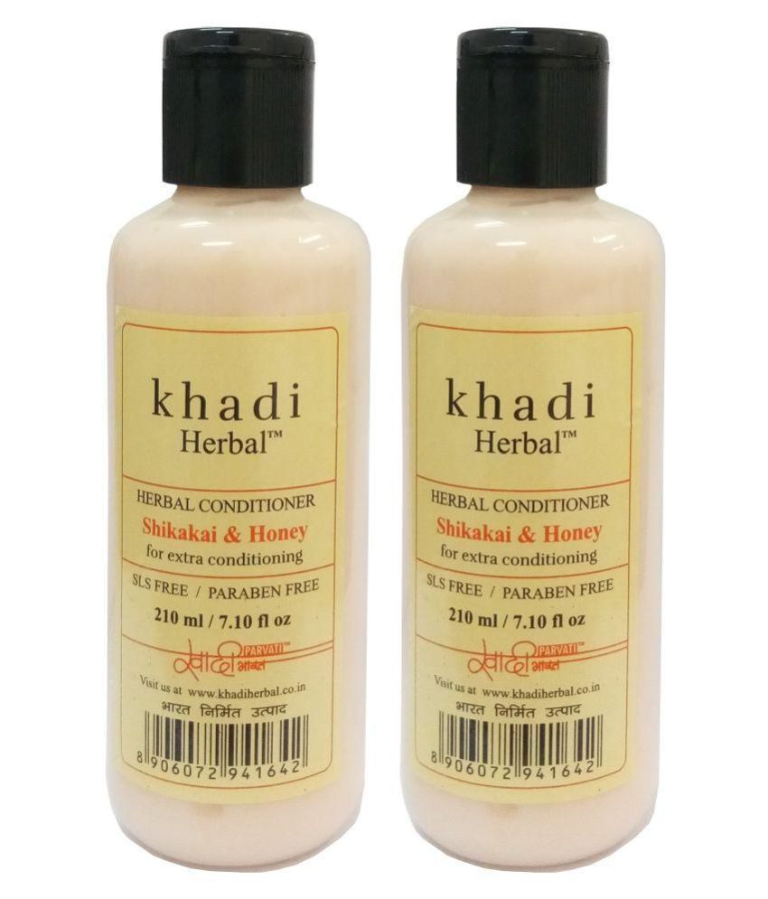     			Khadi herbal Shikakai & Honey Conditioner (SLS & Paraben Free) Damage & Repair Deep Conditioner 210 ml Pack of 2