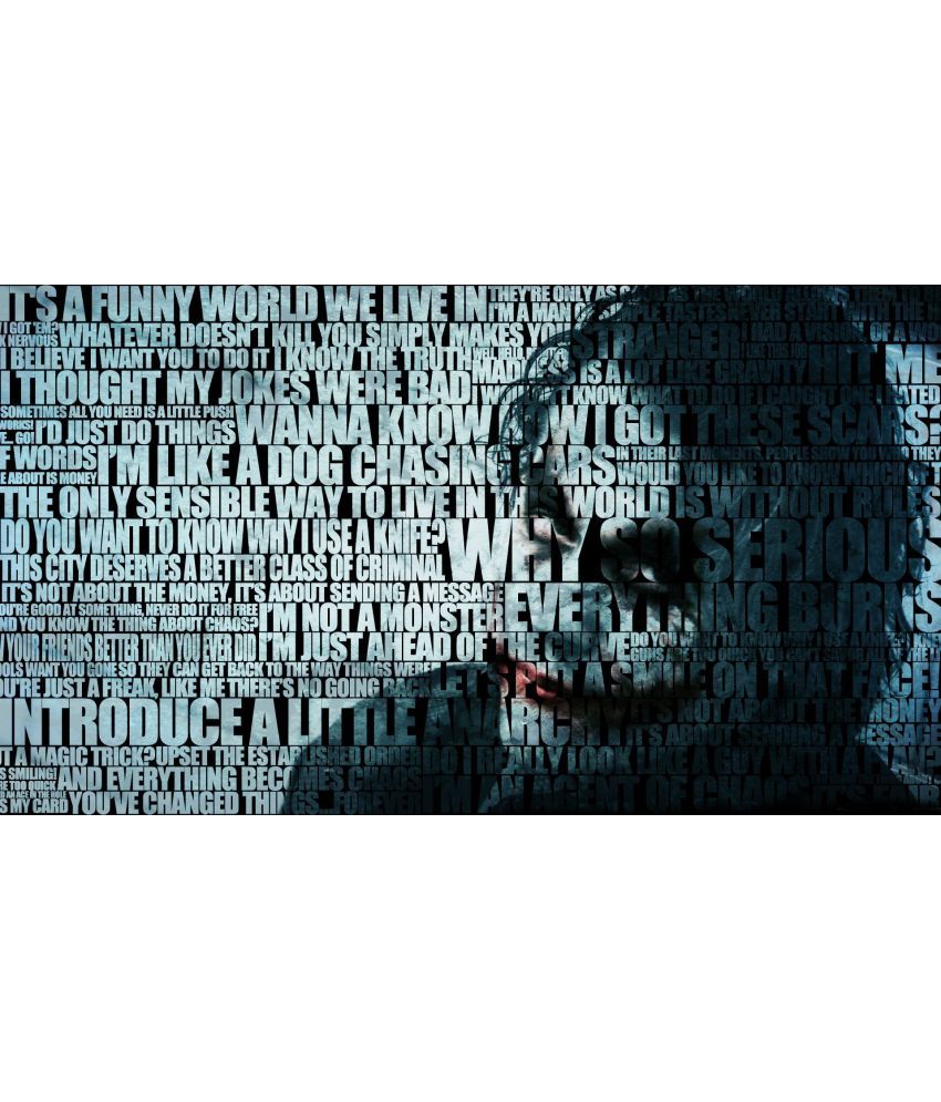 MAHALAXMI ART & CRAFT BATMAN QUOTES THE JOKER Canvas Wall Poster Without Frame MAHALAXMI ART & CRAFT BATMAN QUOTES THE JOKER Canvas Wall Poster Without Frame