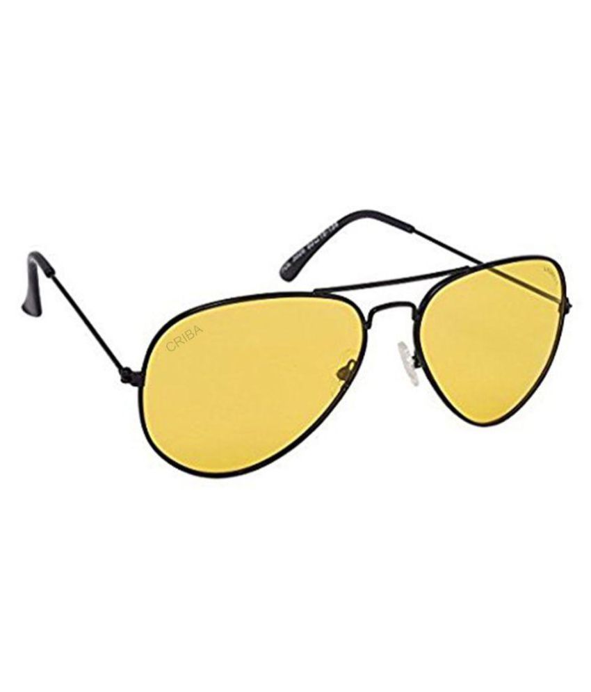 Aligatorr - Yellow Pilot Sunglasses ( Night Drive Yellow Pilot ) - Buy ...