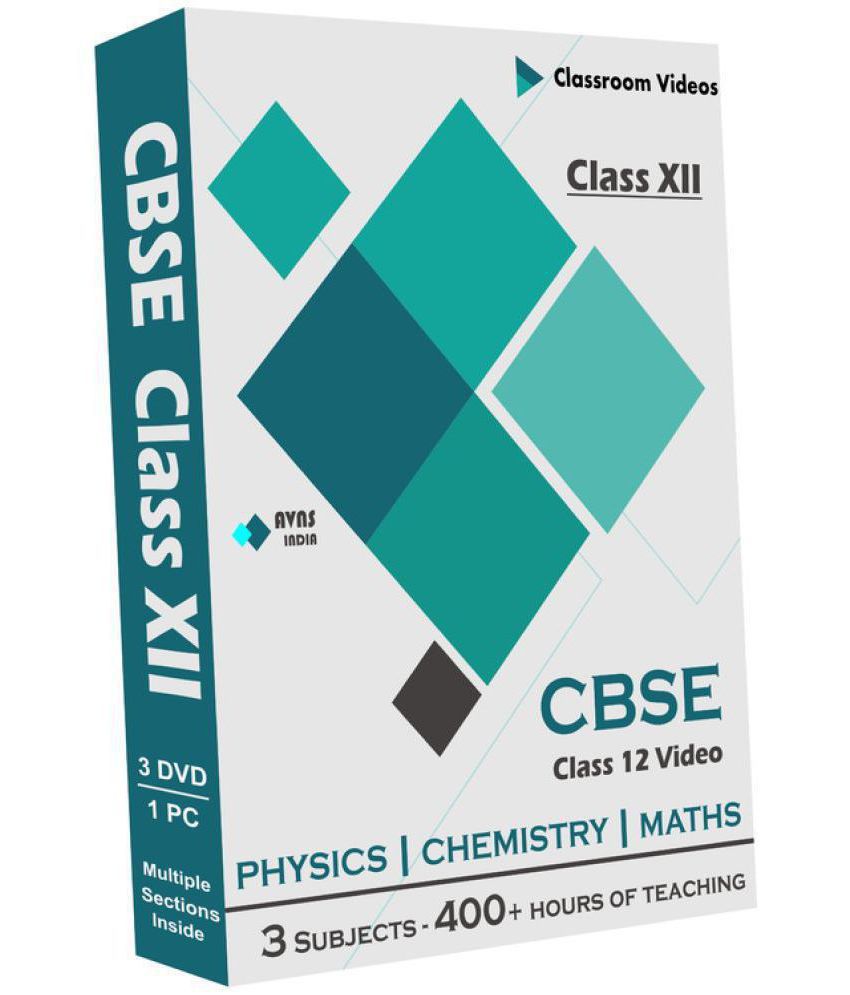     			CBSE Class 12 - Combo Pack - Physics, Chemistry and Maths Full Syllabus Classroom Video - Recorded Lectures - CD/DVD/Pen Drive/Hard Drive