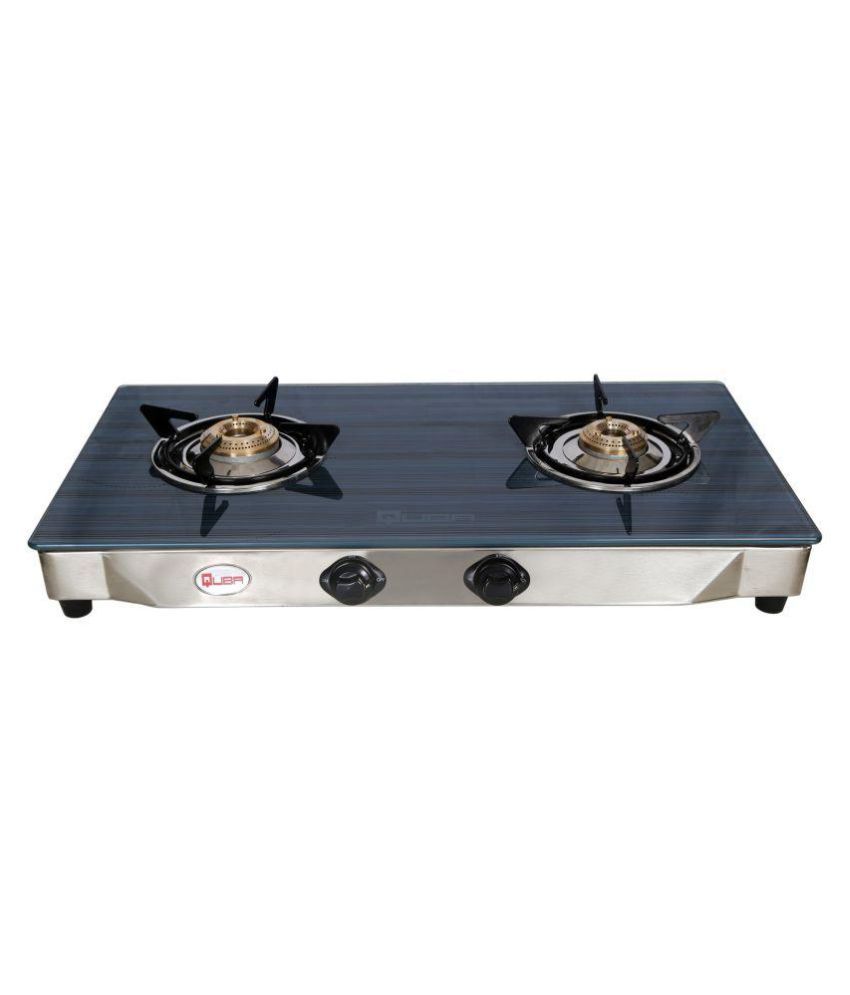 Blue Four Burner Gas Range quba s2 blue line rectangular digital glass