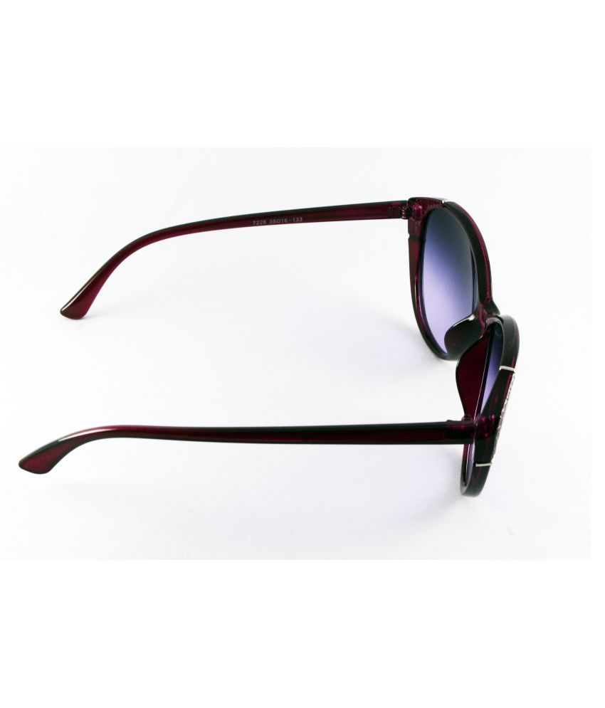 Shubh Labh Creation Maroon Oval Sunglasses Shulacreglass197 Buy Shubh Labh Creation Maroon 8058