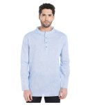 Vivid India Blue Linen Kurta