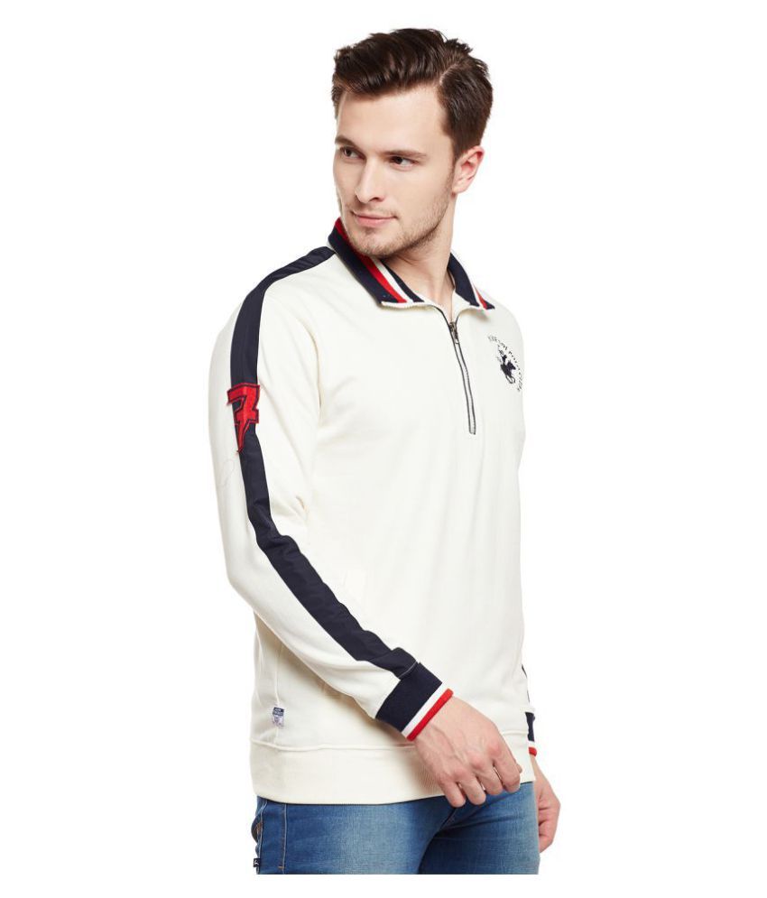 white v neck sweatshirt