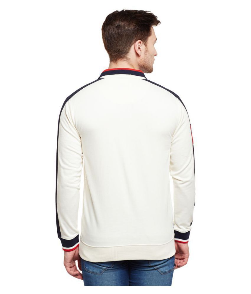 white v neck sweatshirt