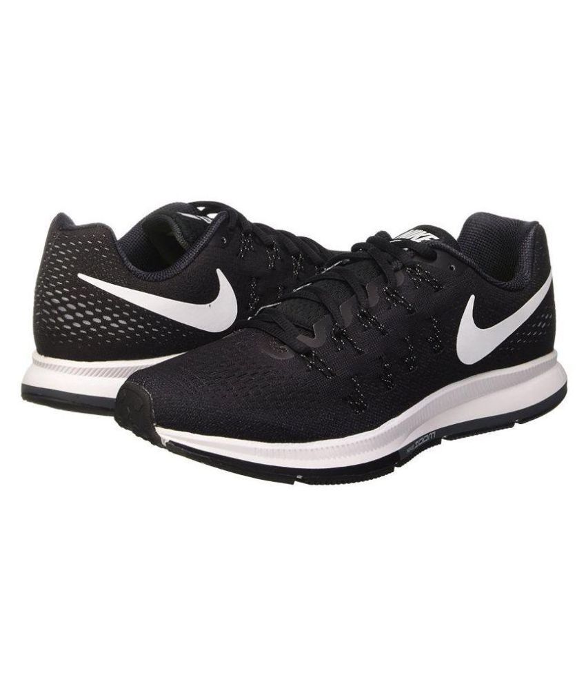 Nike Zoom Pegasus 33 Black Running Shoes: Buy Online at Best Price on ...