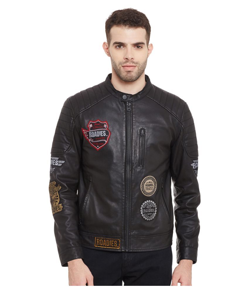 ROADIES by JUSTANNED Black Biker Jacket 