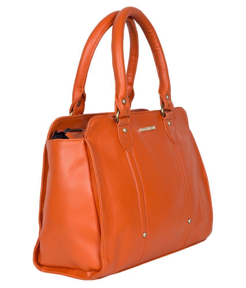 Bagsy Malone Orange Faux Leather Shoulder Bag - Buy Bagsy Malone Orange ...