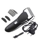 SJ Rechargeable 2 in 1 Double Bladed Hair Shaver with Trimmer Clipper for Men Foil Shaver ( Black )