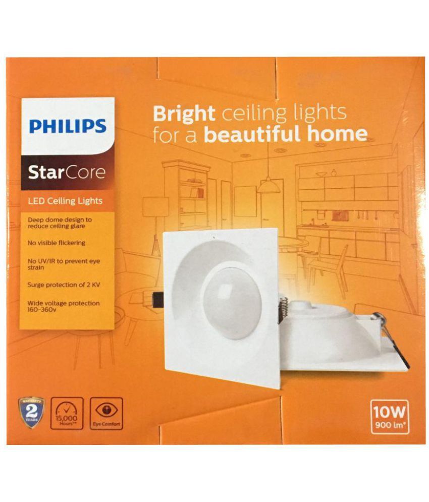     			Philips 10W Square Ceiling Light 15.2 cms. - Pack of 1