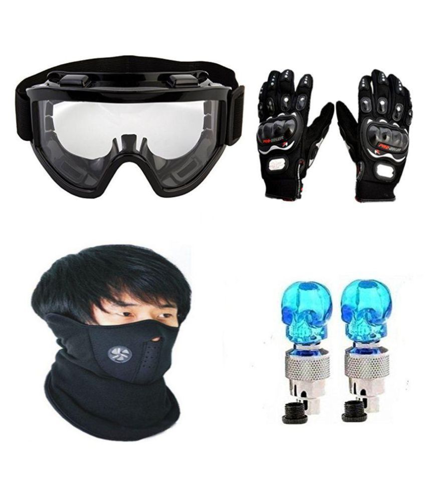 combo of bike goggle,face mask,probiker gloves with motion