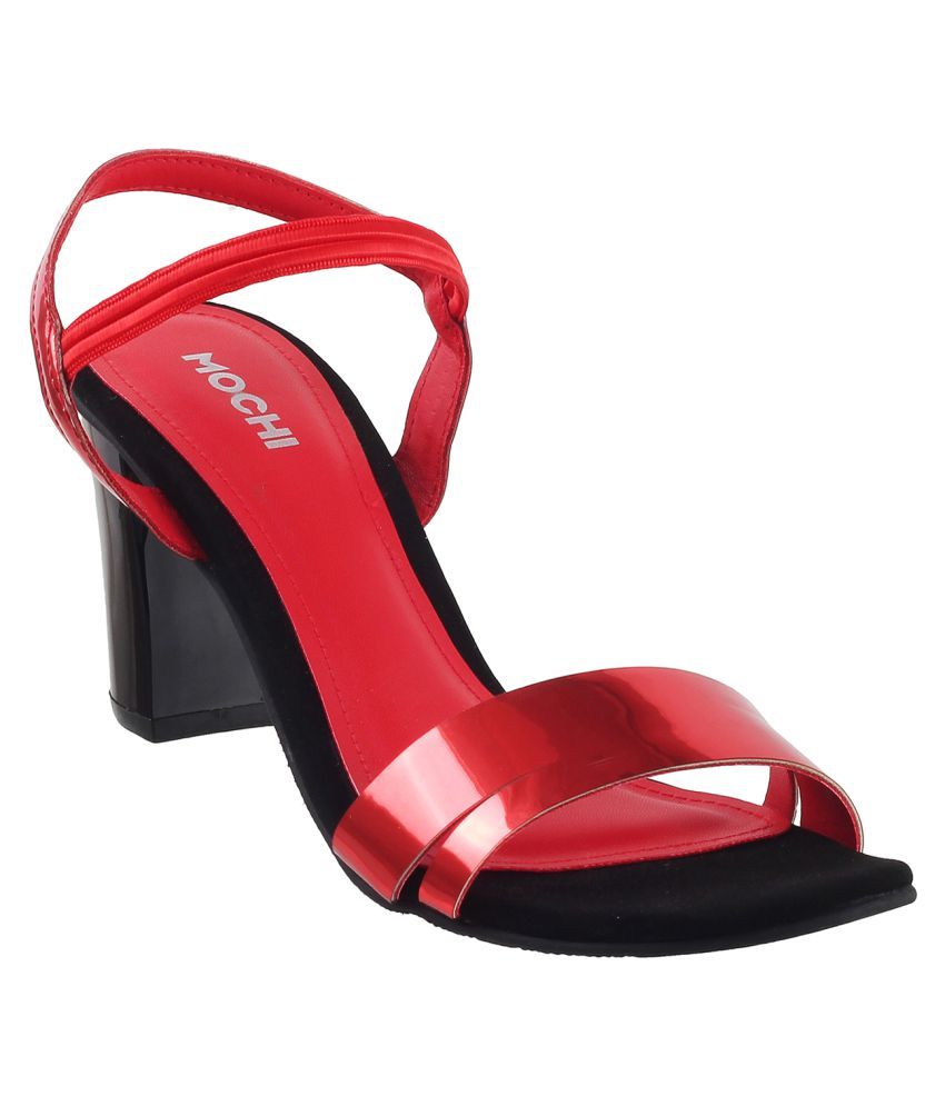 MOCHI RED Block Heels Price in India- Buy MOCHI RED Block Heels Online at  Snapdeal