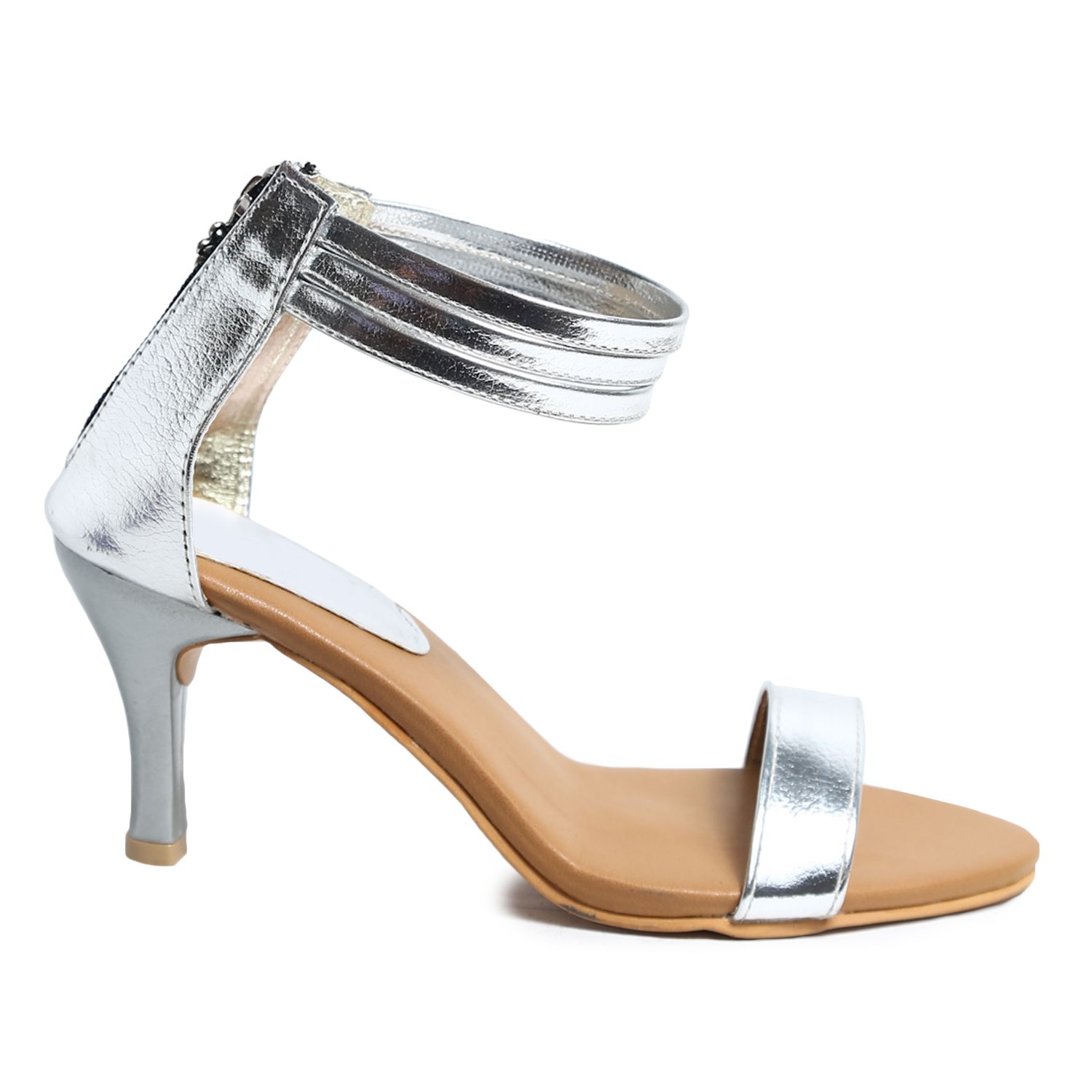 Amour World Silver Kitten Heels Price in India- Buy Amour World Silver ...