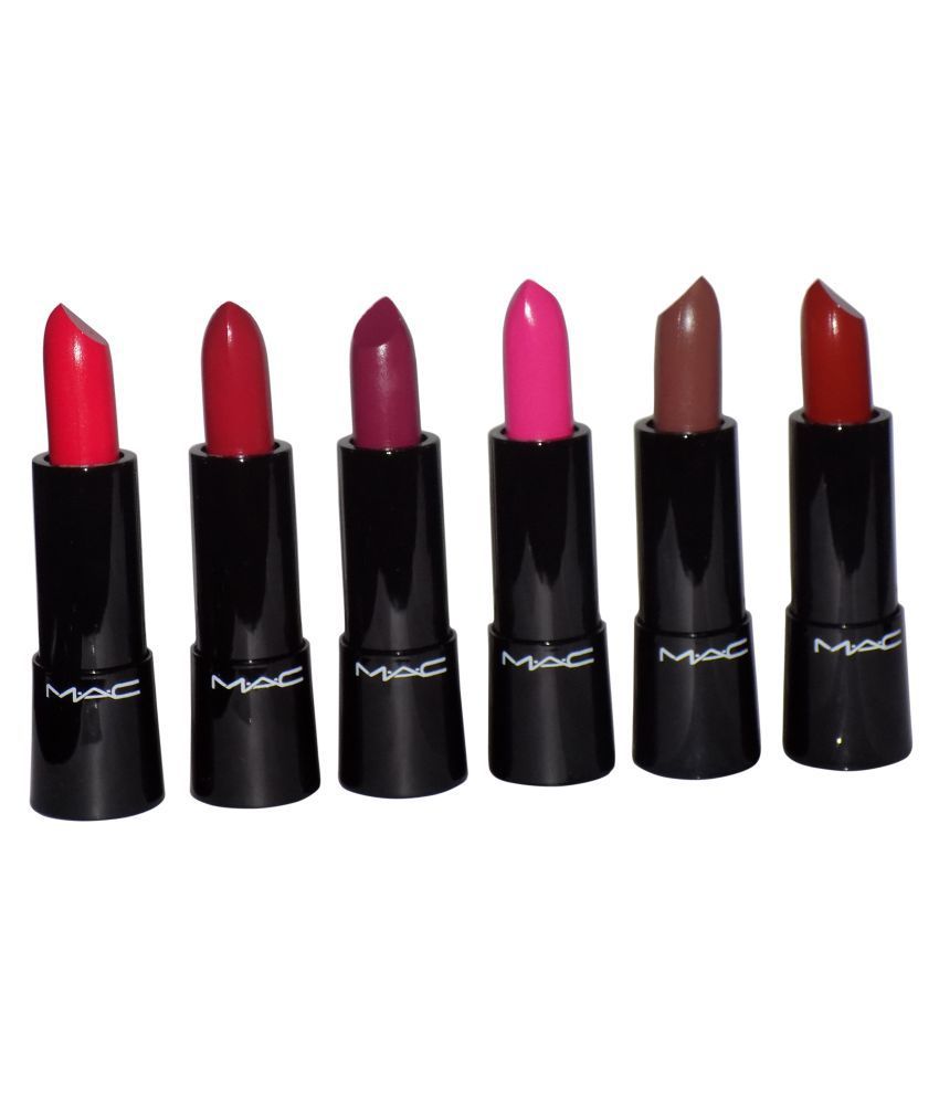 Mac 6 Shade Matte Lipstick Multicolour 18 Gm: Buy Mac 6 Shade Matte 