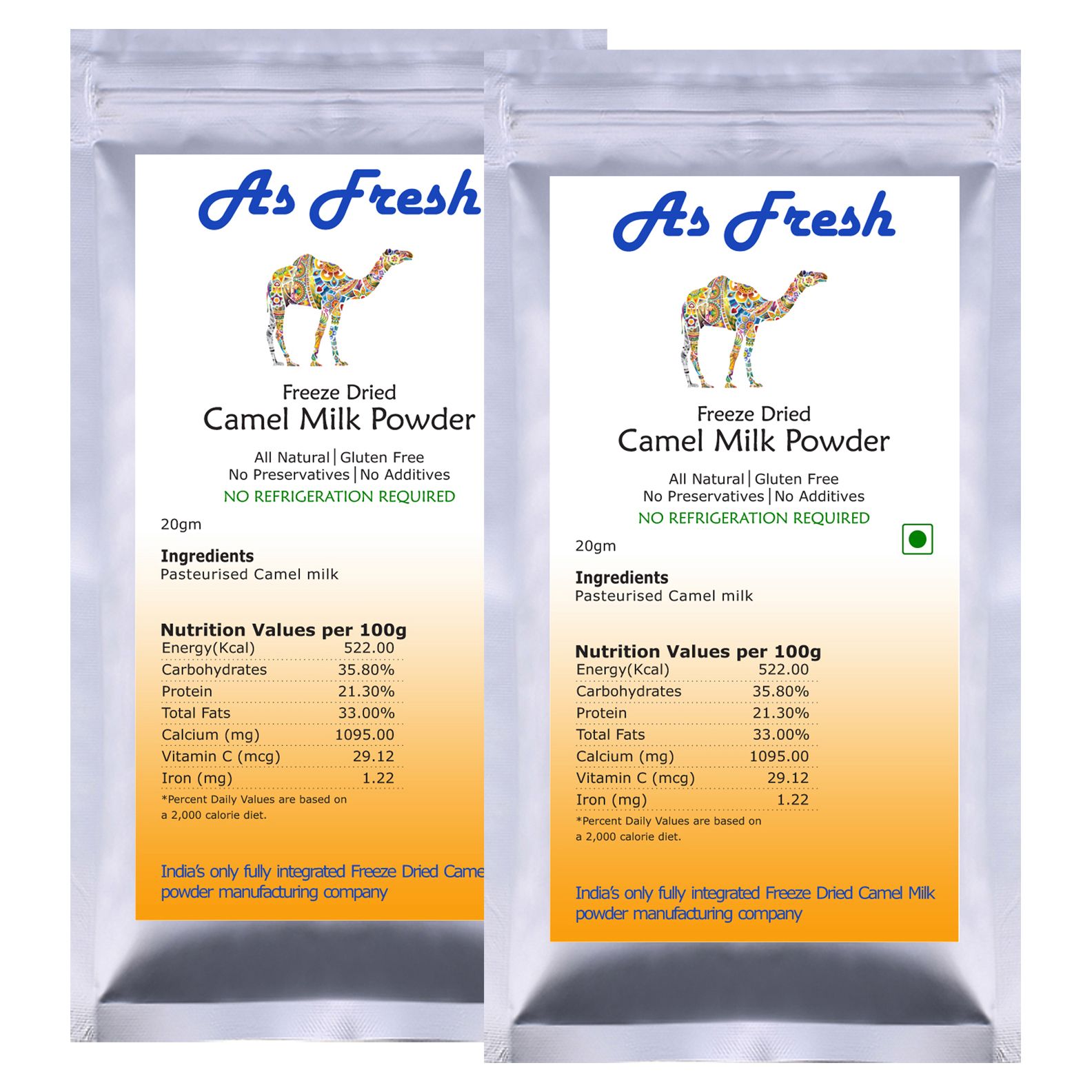 As Fresh Freeze Dried Camel Milk Powder Plain Camel Milk ...