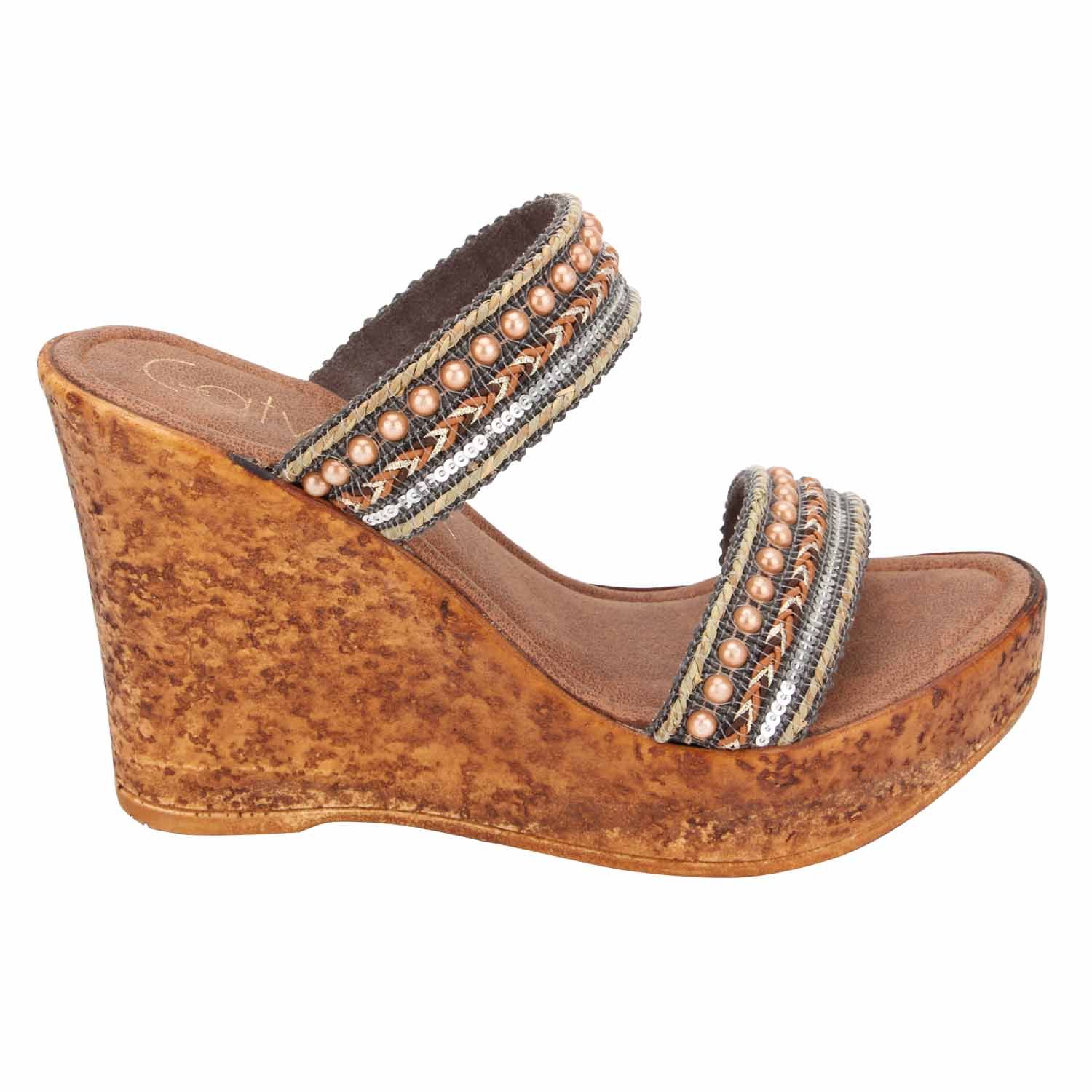 platform tan heels