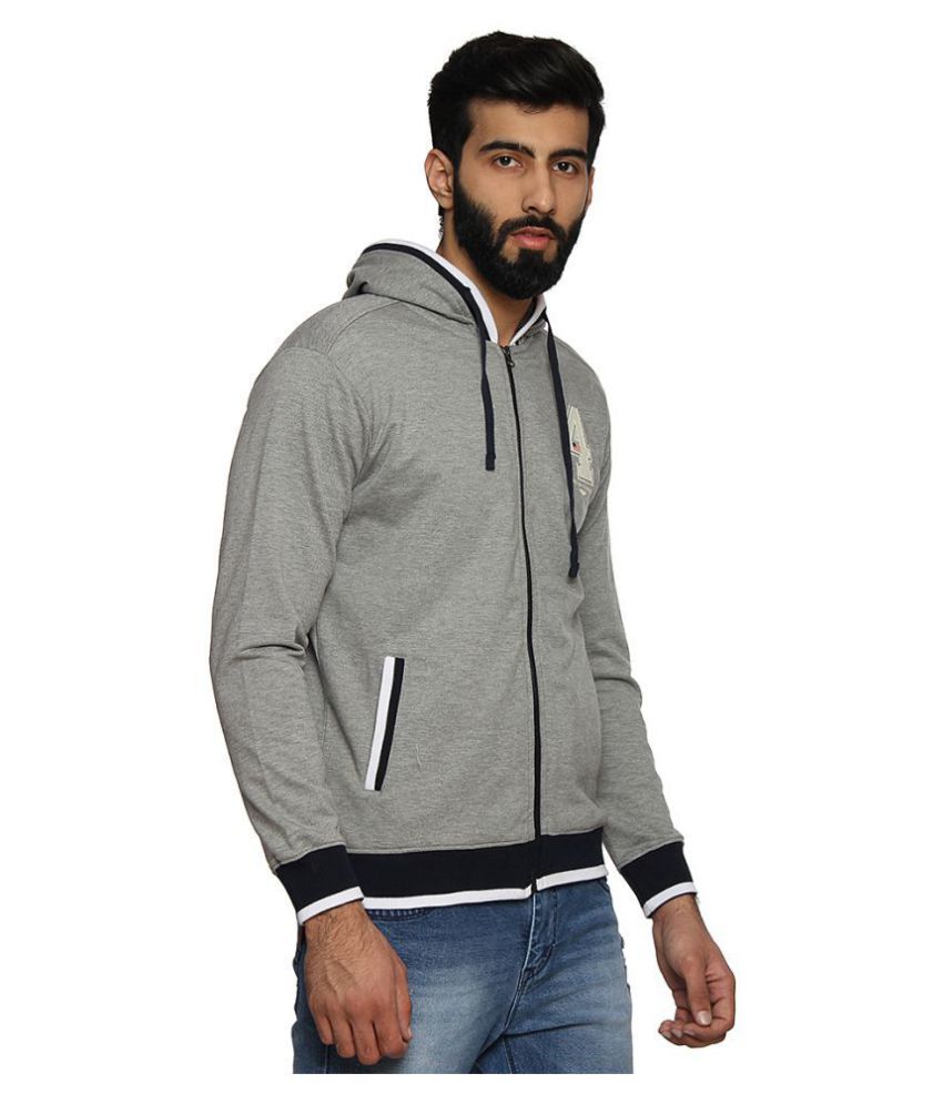 mens grey hooded sweatshirt