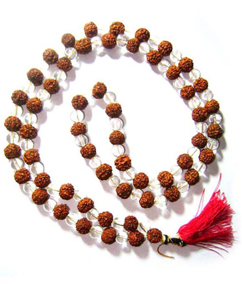     			only 4 you  Clears Crystal Sphatik Japa Mala Rosary 108 + 1 Beads