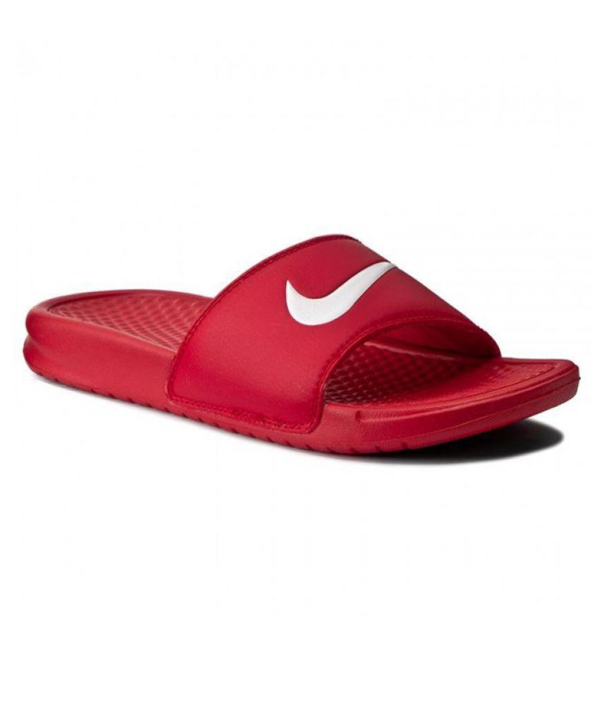 Nike benassi swoosh Red Slide Flip flop - Buy Nike benassi swoosh Red Slide Flip flop Online Best Prices in India Snapdeal