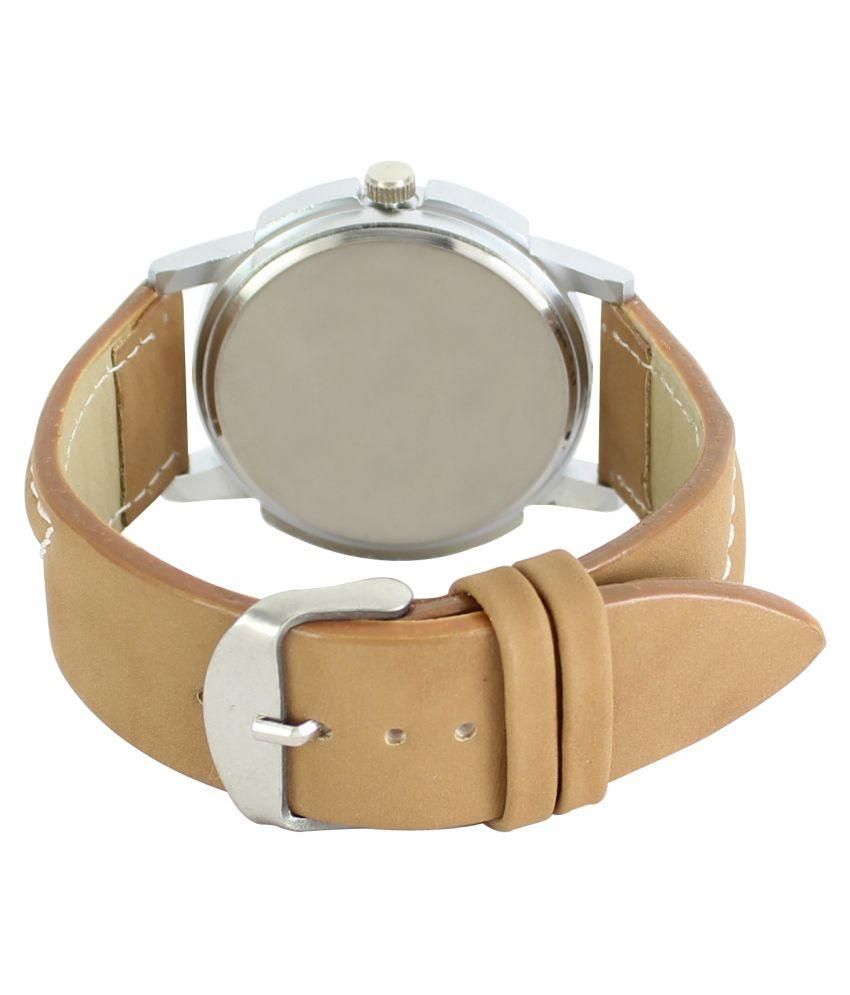 leather belt watch men's