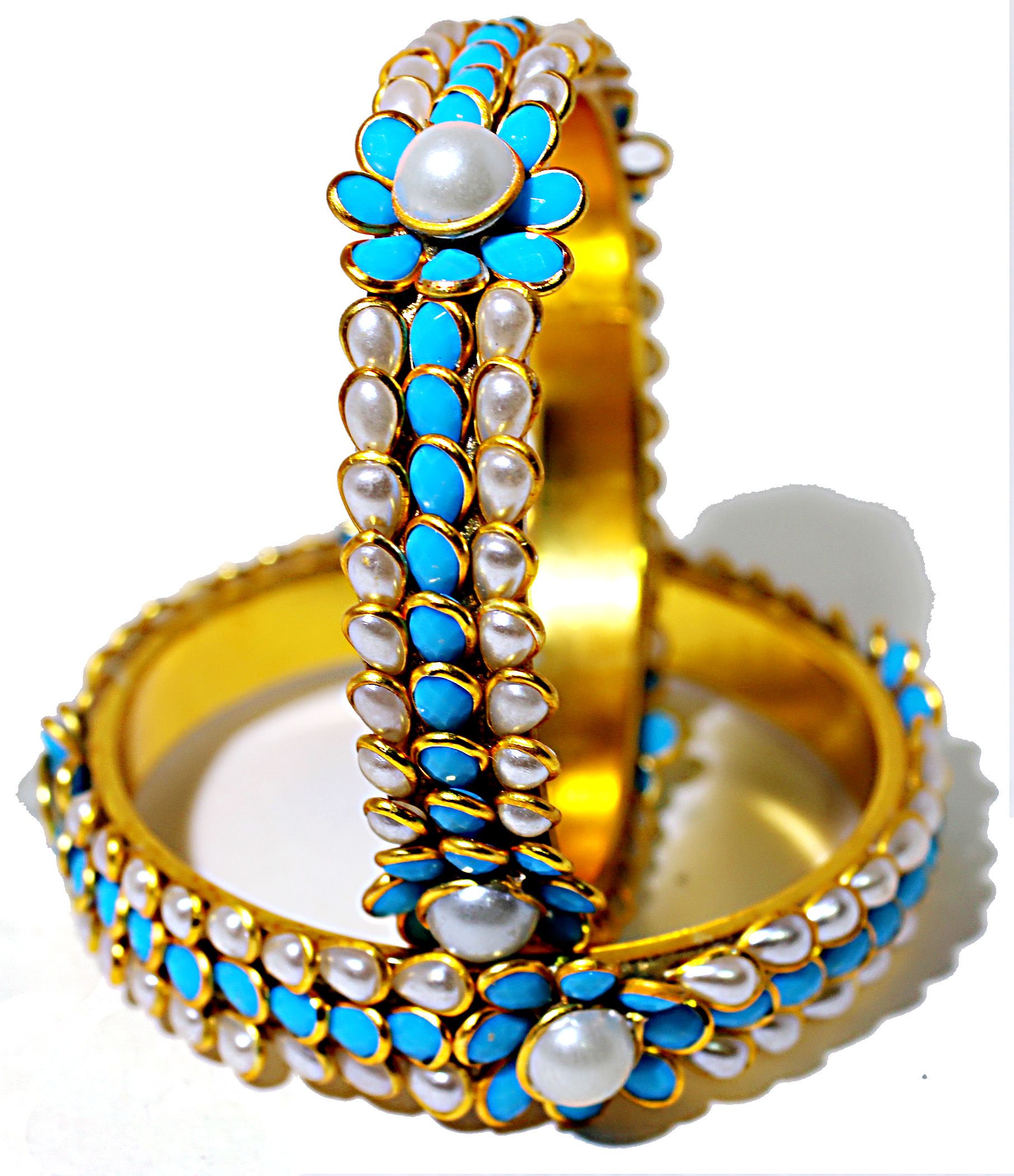 sky blue colour bangles