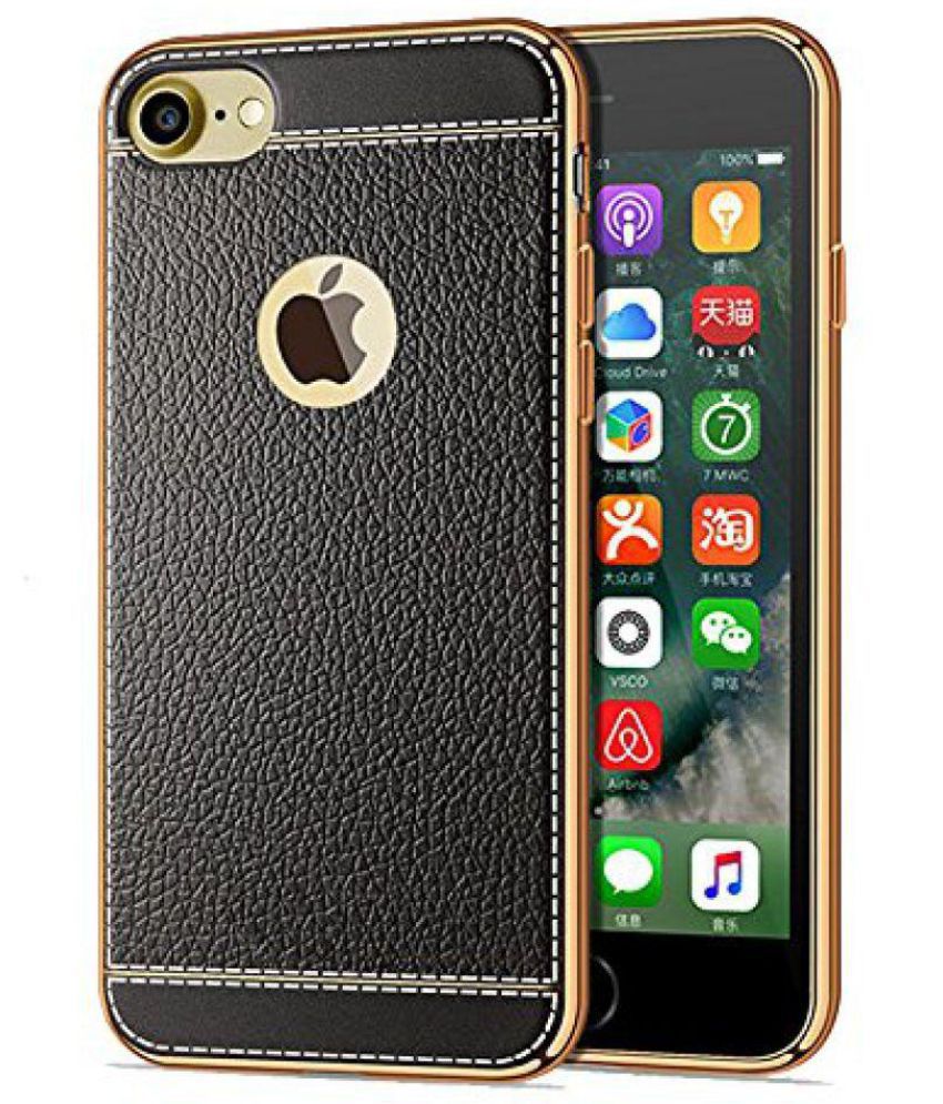 Apple Iphone 8 Plain Cases KolorFish Black Plain Back Covers Online