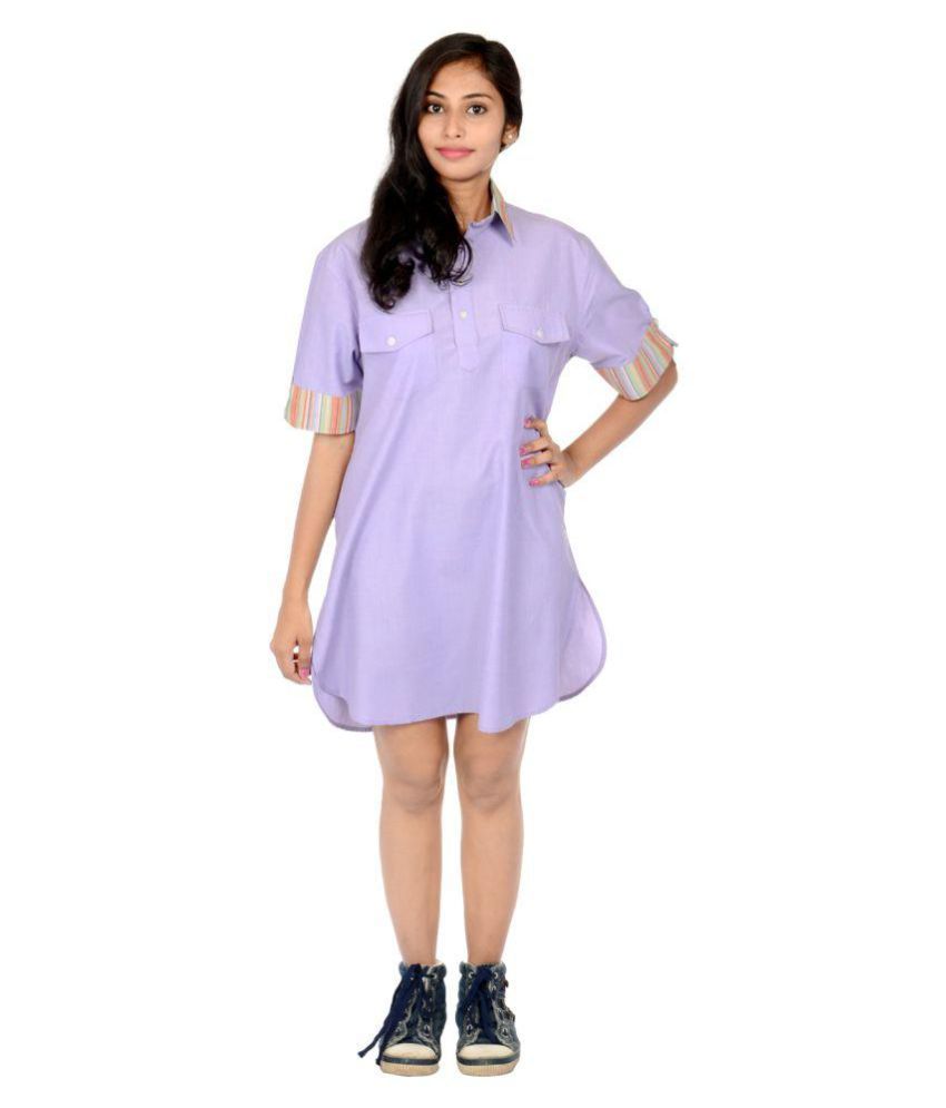 long purple shirt dress