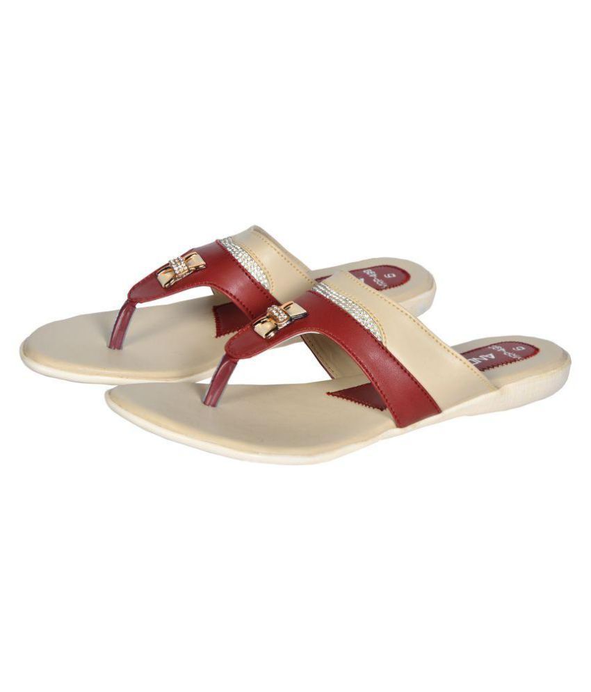 cream flats with ankle strap