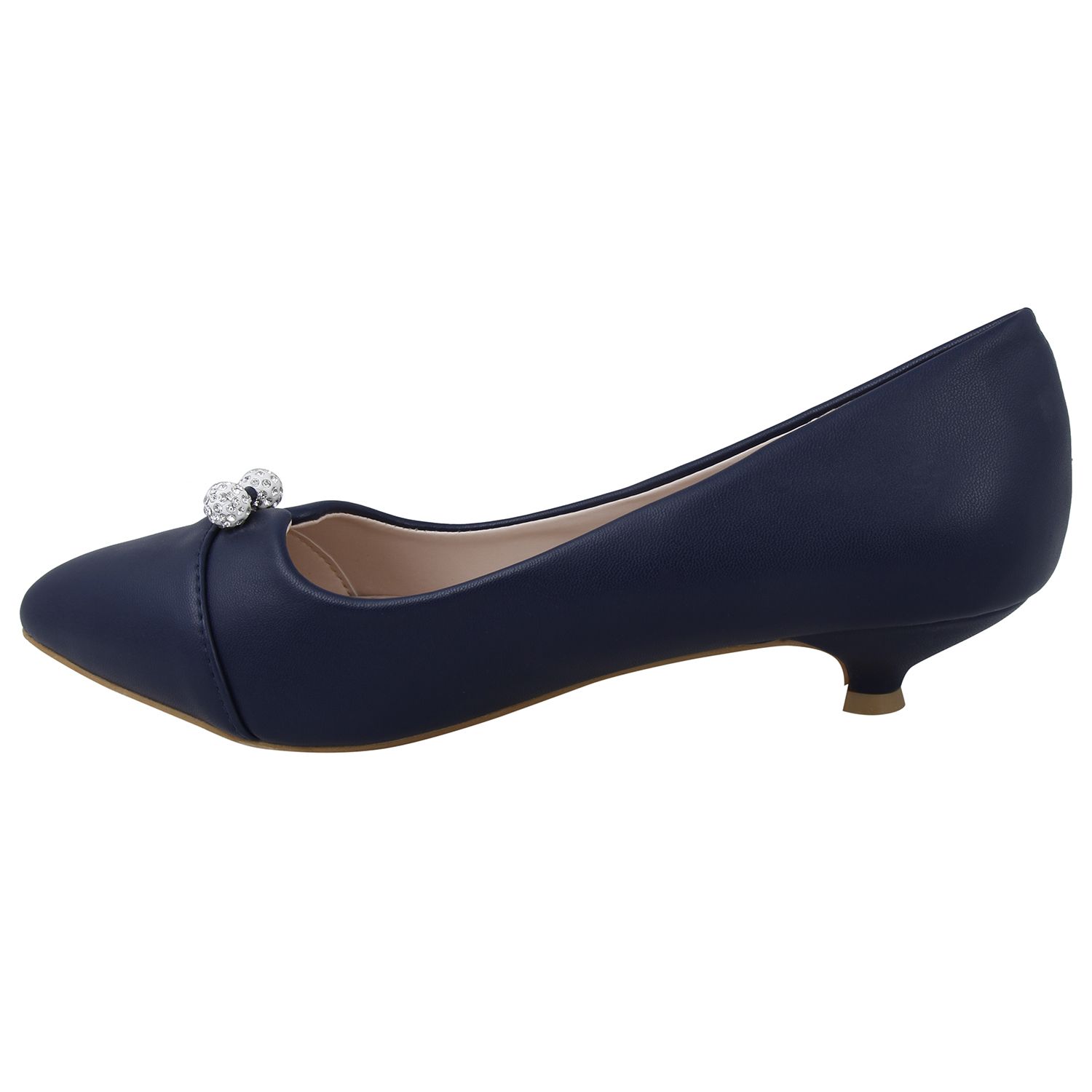 navy wide fit kitten heels