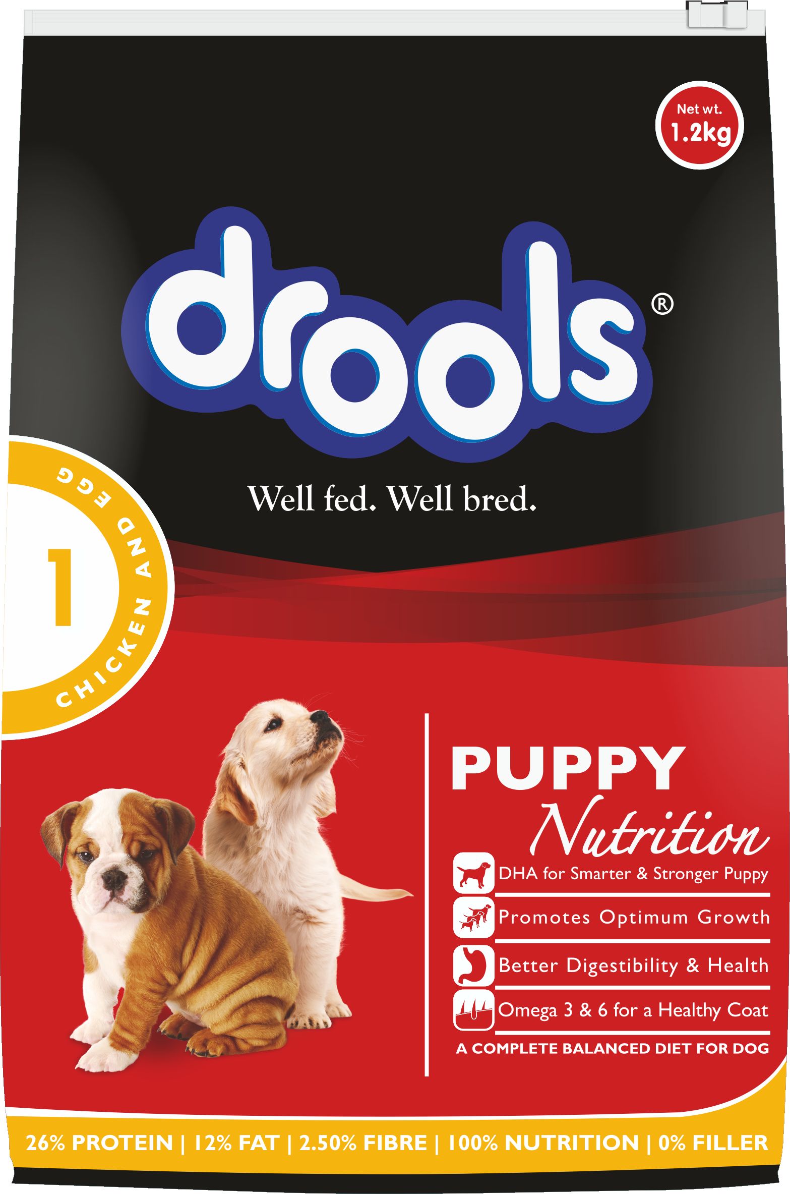 Drools Chicken & Egg Puppy -1.2 kg Dry Non-Veg: Buy Drools Chicken