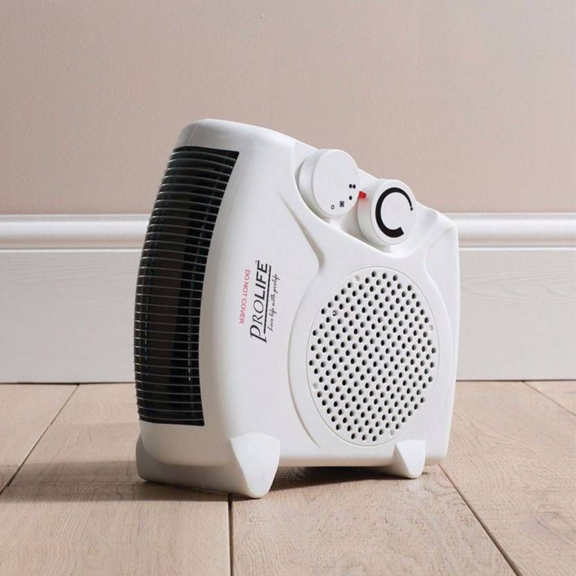 Pro life 2000 ISI Marked 2KW Electric Fan Heater Element Heater White