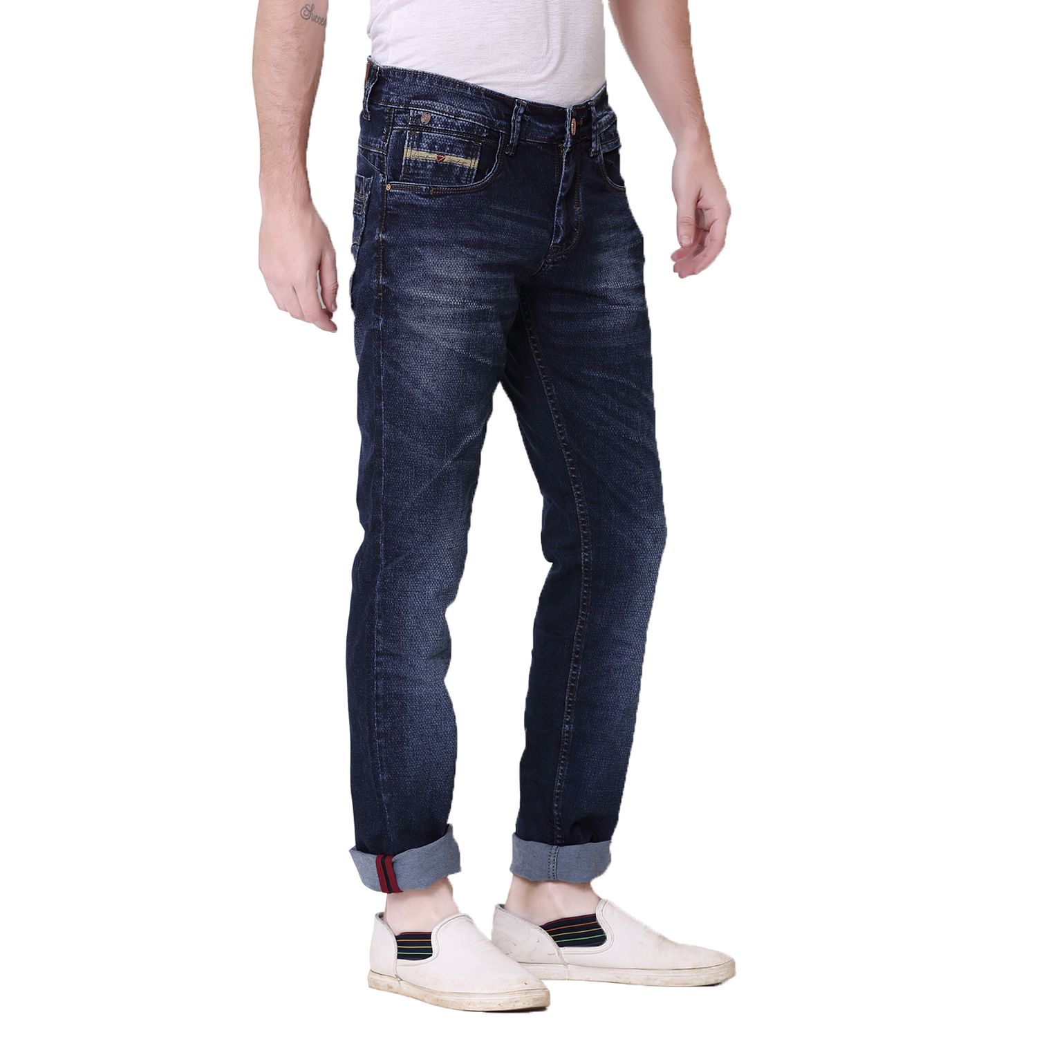 dark blue slim jeans